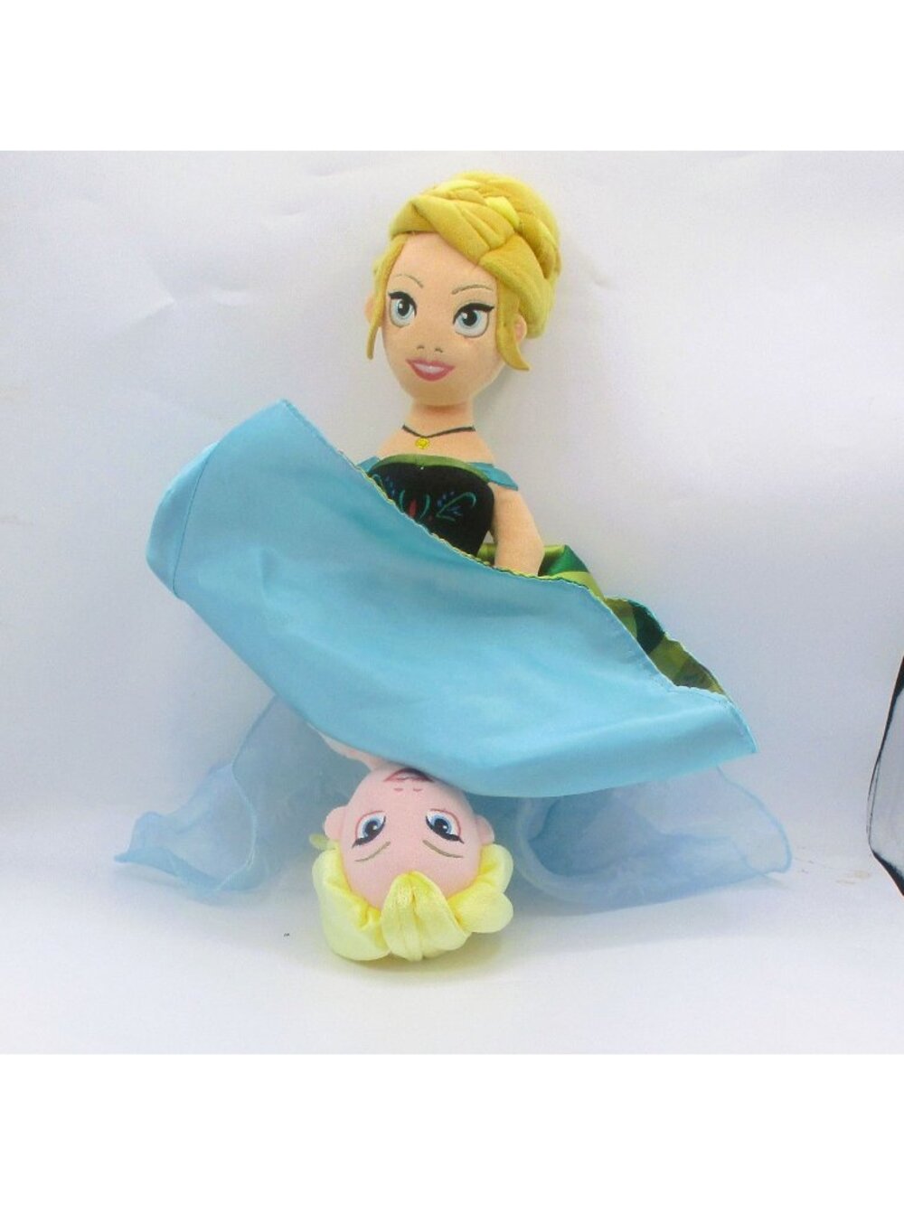 Disney Parks Frozen Anna Elsa Flip Doll Plush 2-In-1 Princess 14" Reversible